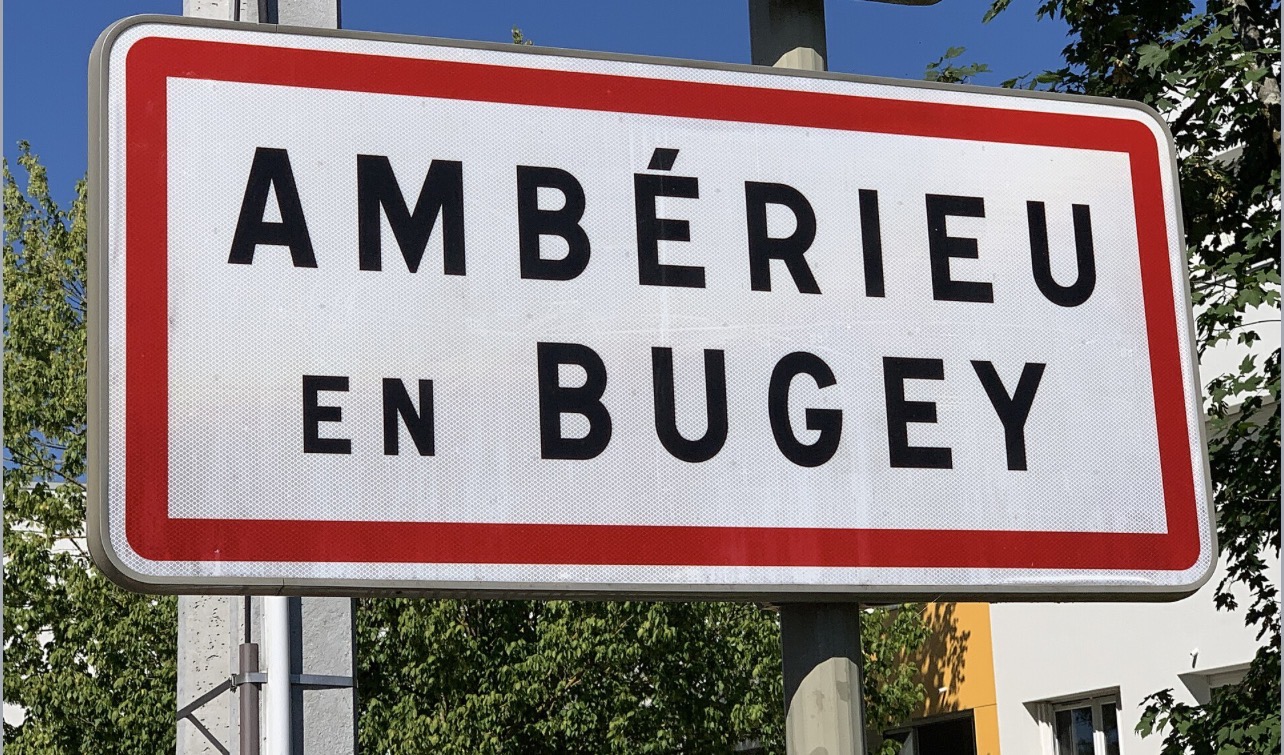 Panneau d’entrée de ville d’Ambérieu-en-Bugey